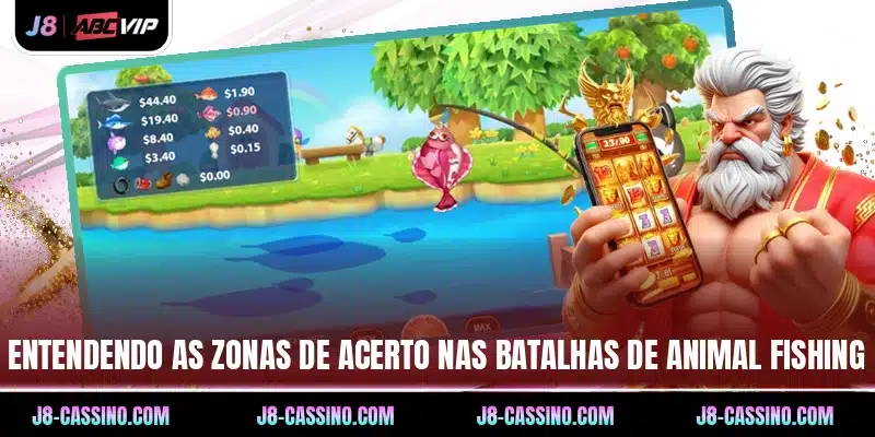 Entendendo as zonas de acerto nas batalhas de Animal Fishing