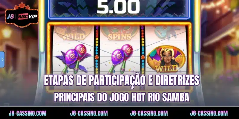 Etapas de participação e diretrizes principais do jogo Hot Rio Samba