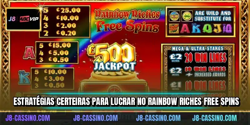 Estratégias certeiras para lucrar no Rainbow Riches Free Spins