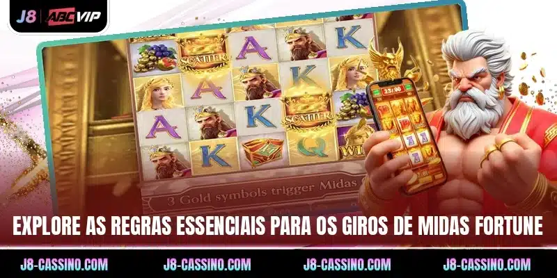 Explore as regras essenciais para os giros de Midas Fortune